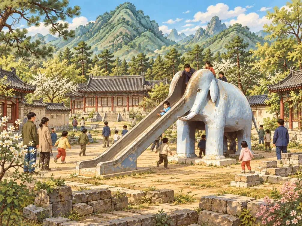 承德人，你还记得避暑山庄里的大象滑梯吗？